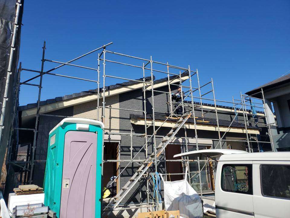 千葉県船橋市 戸建て新築 破風・軒天塗装工事