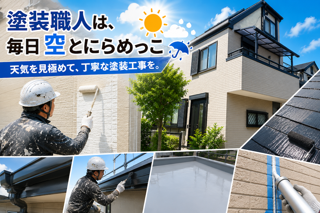 塗装職人は、毎日空とにらめっこ☀️☔